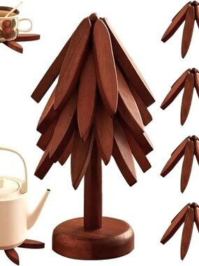 Wooden Tree Trivets for Hot Dishes